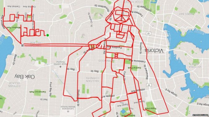 strava stephen lung cycliste art