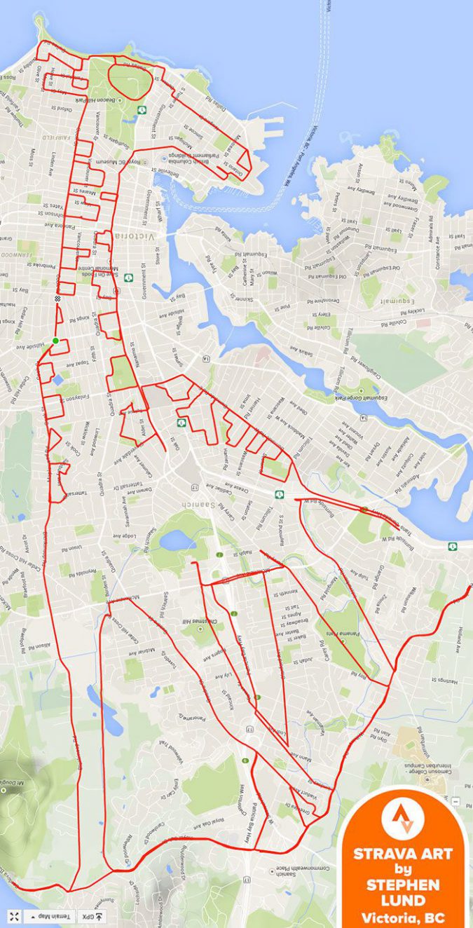 strava stephen lung cycliste art