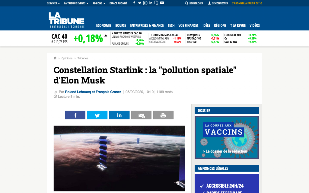 pollution spatiale